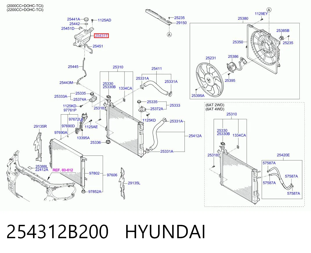 254312B200 Hyundai/Kia Zbiorniczek wyrównawczy układu chłodzenia