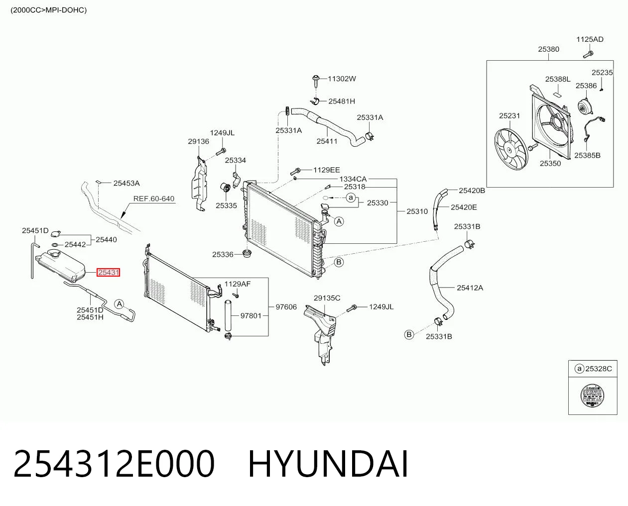Zbiorniczek wyrównawczy układu chłodzenia do Hyundai Tucson I JM