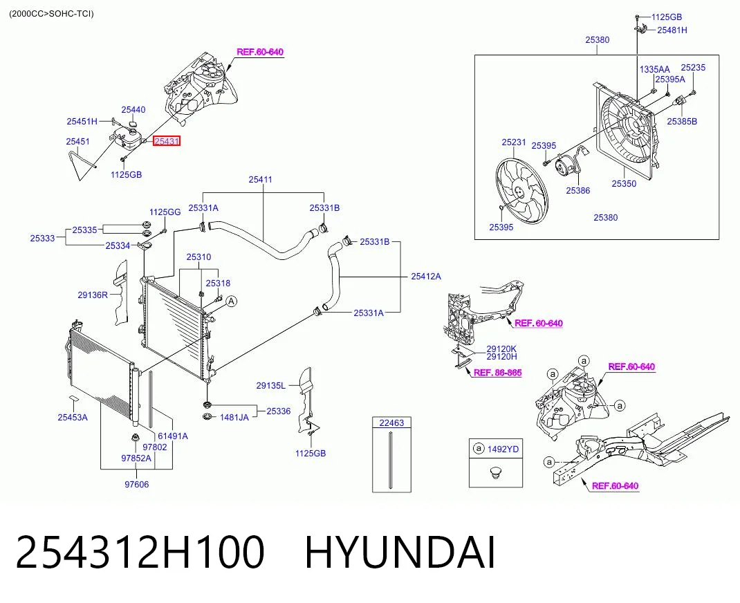 254312H100 Hyundai/Kia Zbiorniczek wyrównawczy układu chłodzenia