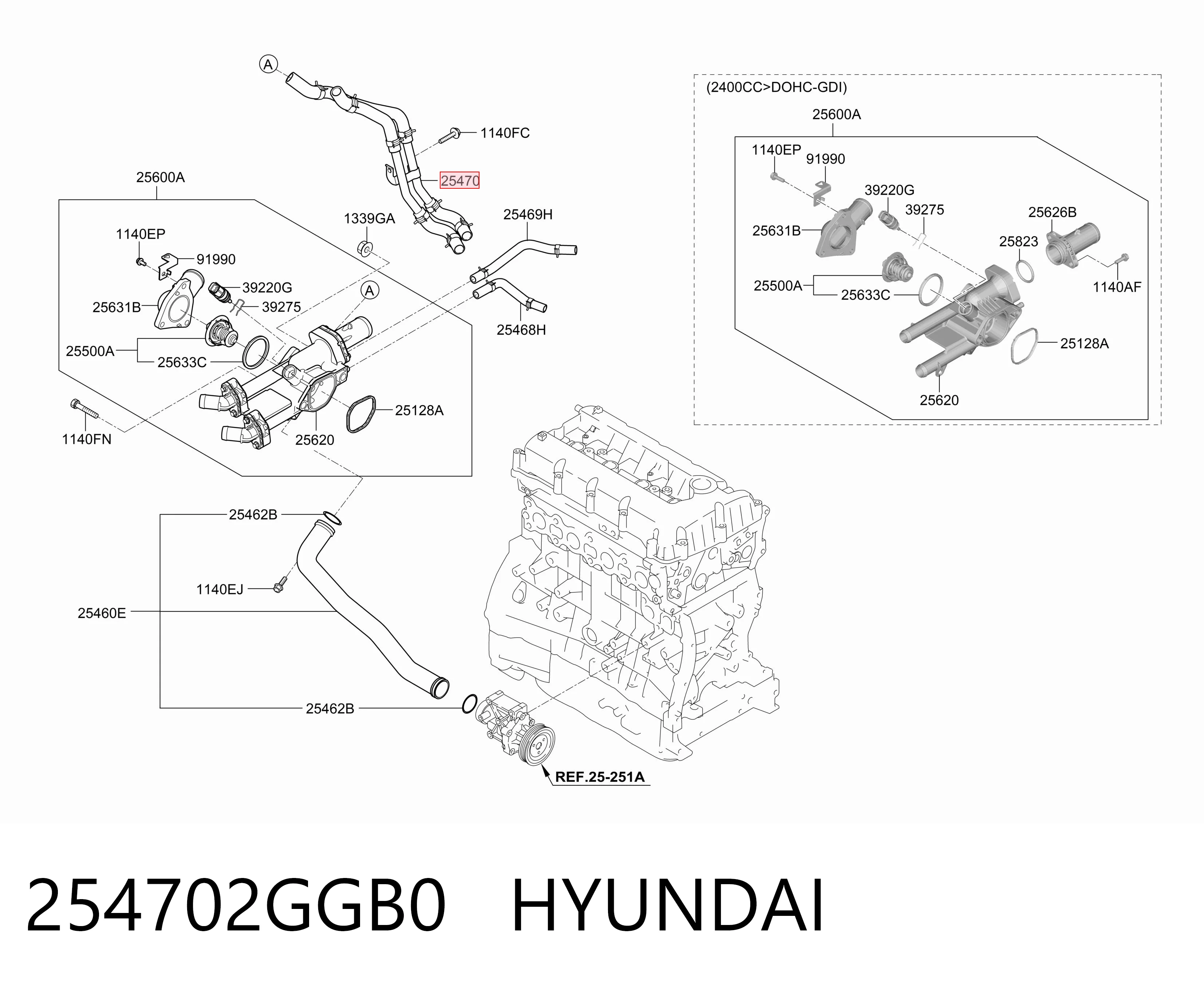 Przewód (króciec) układu chłodzenia do Hyundai Tucson III TL