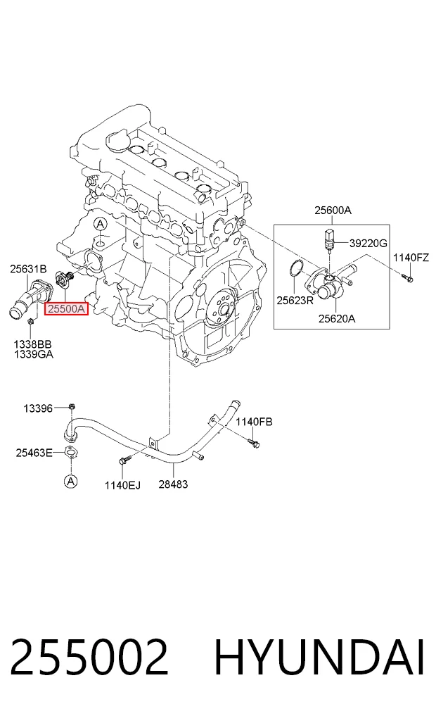 255002 Hyundai/Kia Termostat