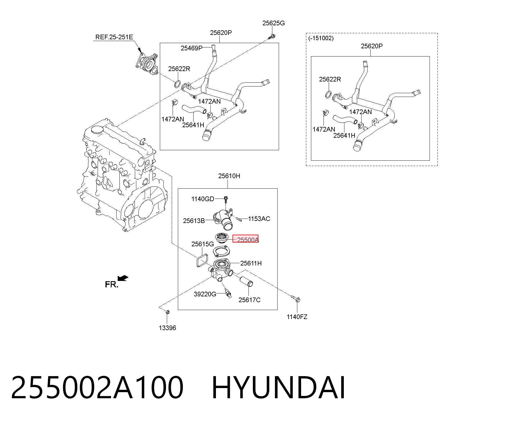 255002A100 Hyundai/Kia Termostat