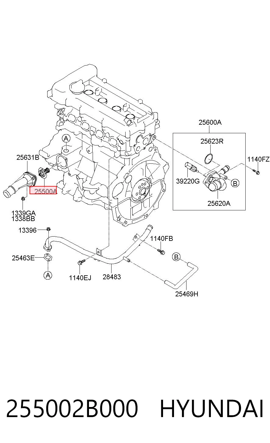255002B000 Hyundai/Kia Termostat