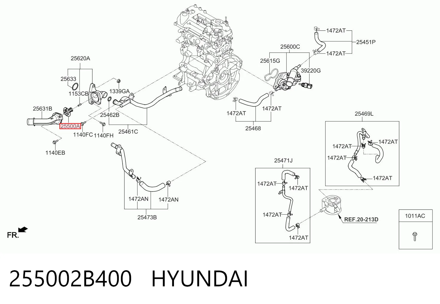 255002B400 Hyundai/Kia Termostat