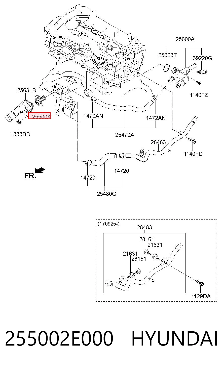 255002E000 Hyundai/Kia Termostat