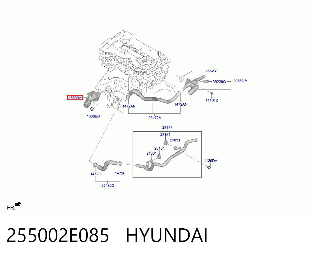 255002E085 Hyundai/Kia Termostat