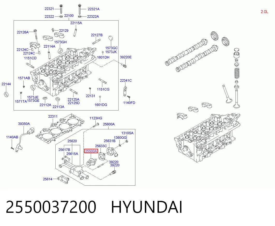 2550037200 Hyundai/Kia Termostat