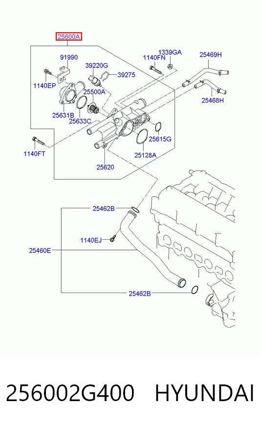 Obudowa termostatu do KIA Sportage III SL
