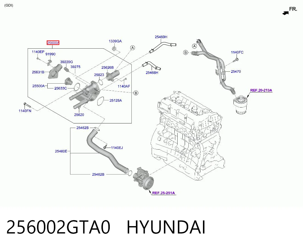 256002GTA0 Hyundai/Kia Termostat