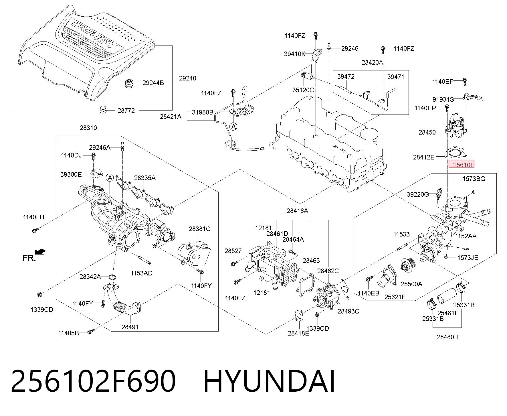 Obudowa termostatu do Hyundai Tucson TL