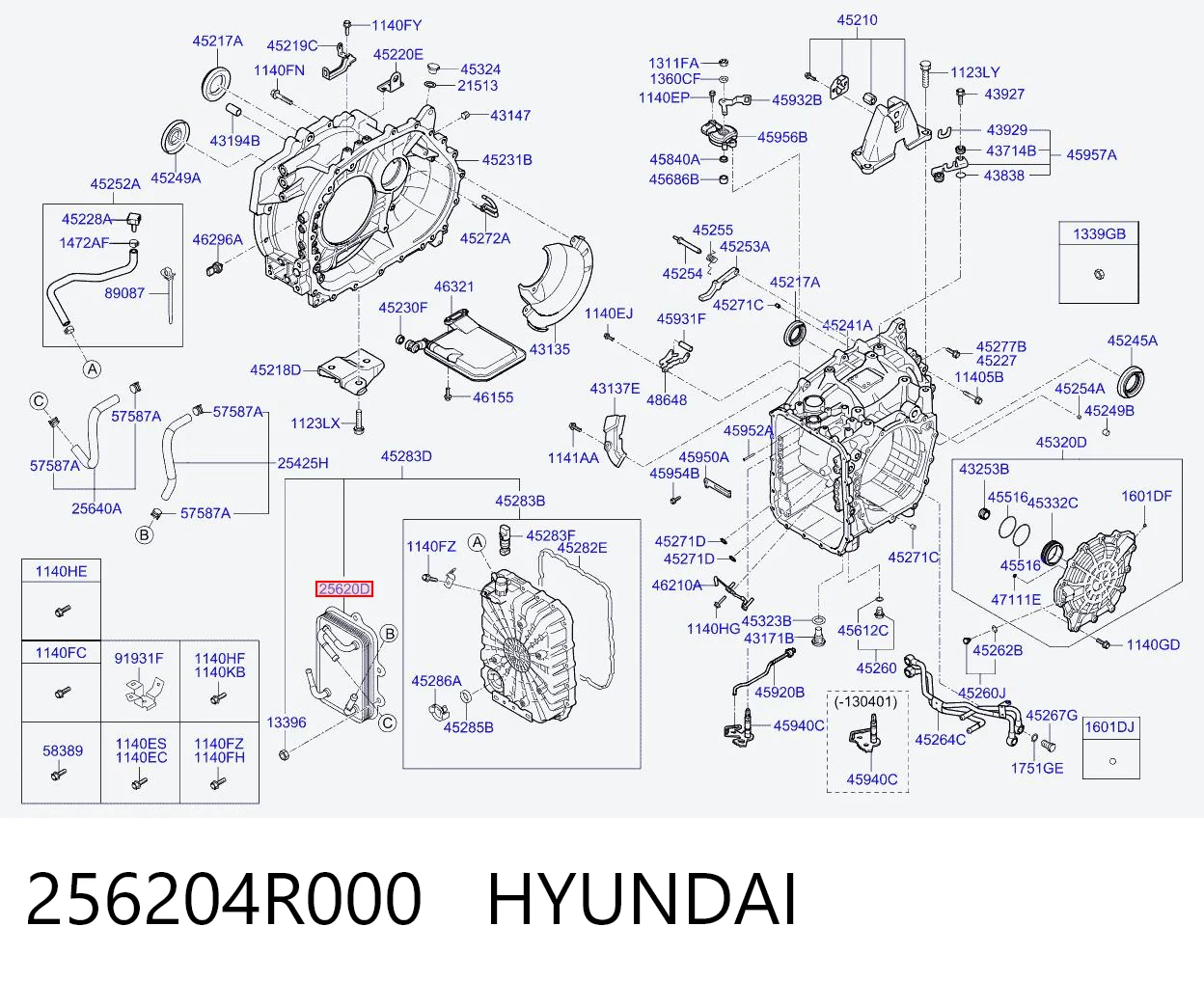 256204R000 Hyundai/Kia Chłodnica automatycznej/mechanicznej skrzyni biegów