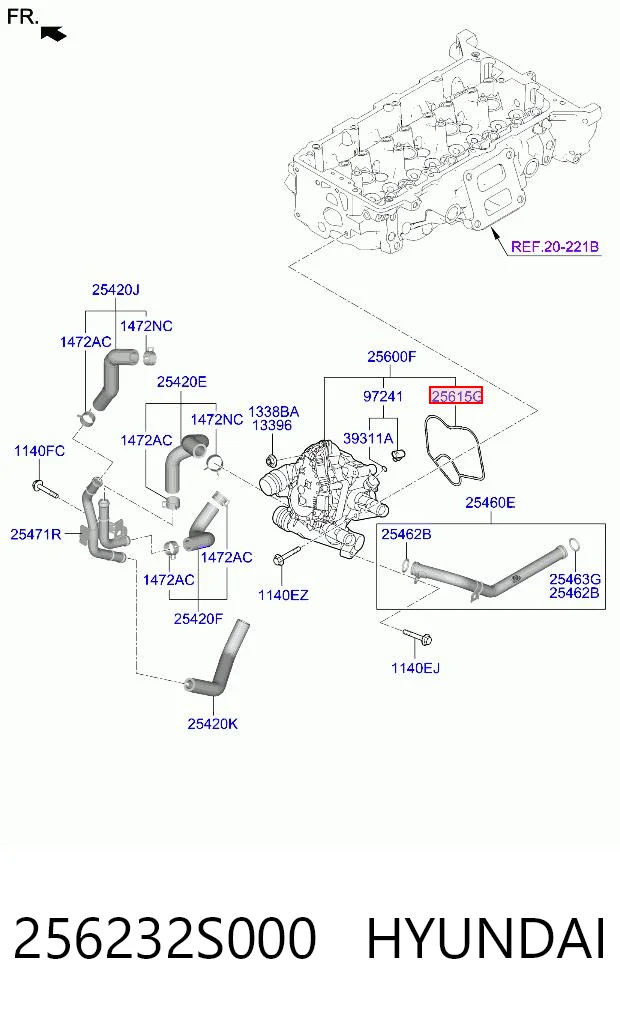 Uszczelka termostatu do Hyundai Sonata VIII DN8