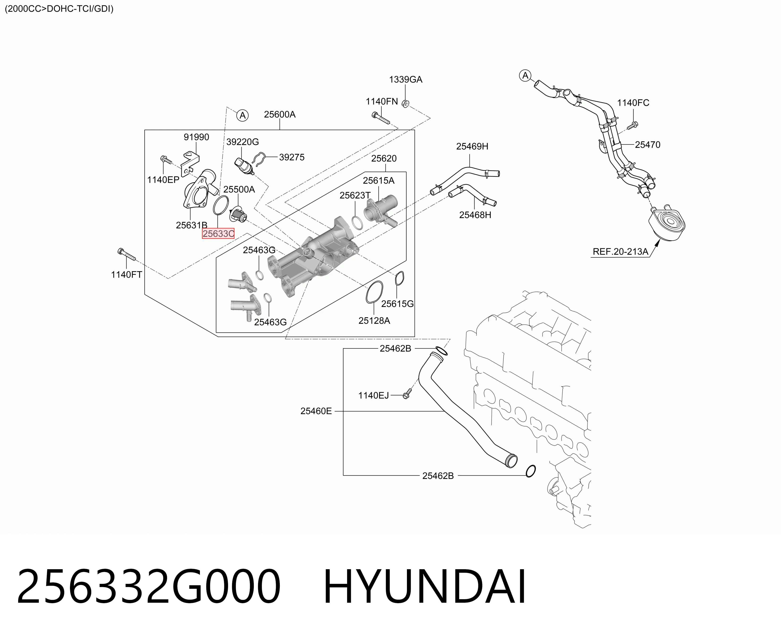Uszczelka termostatu do Hyundai Santa Fe III DM