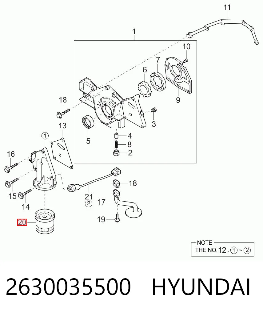 2630035500 Hyundai/Kia Filtr oleju