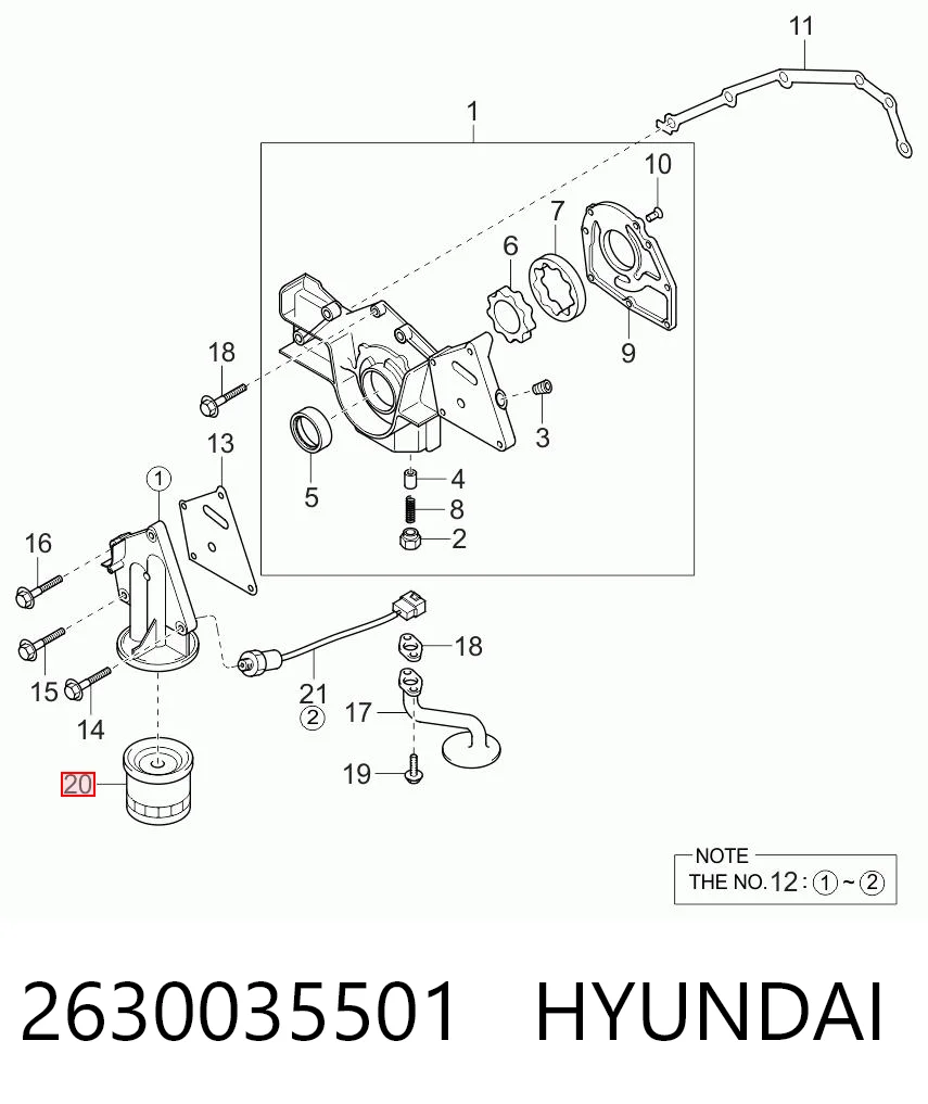 2630035501 Hyundai/Kia Filtr oleju