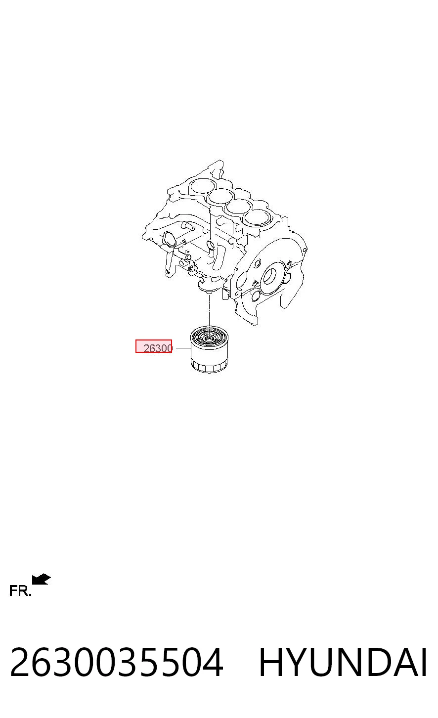 2630035504 Hyundai/Kia Filtr oleju