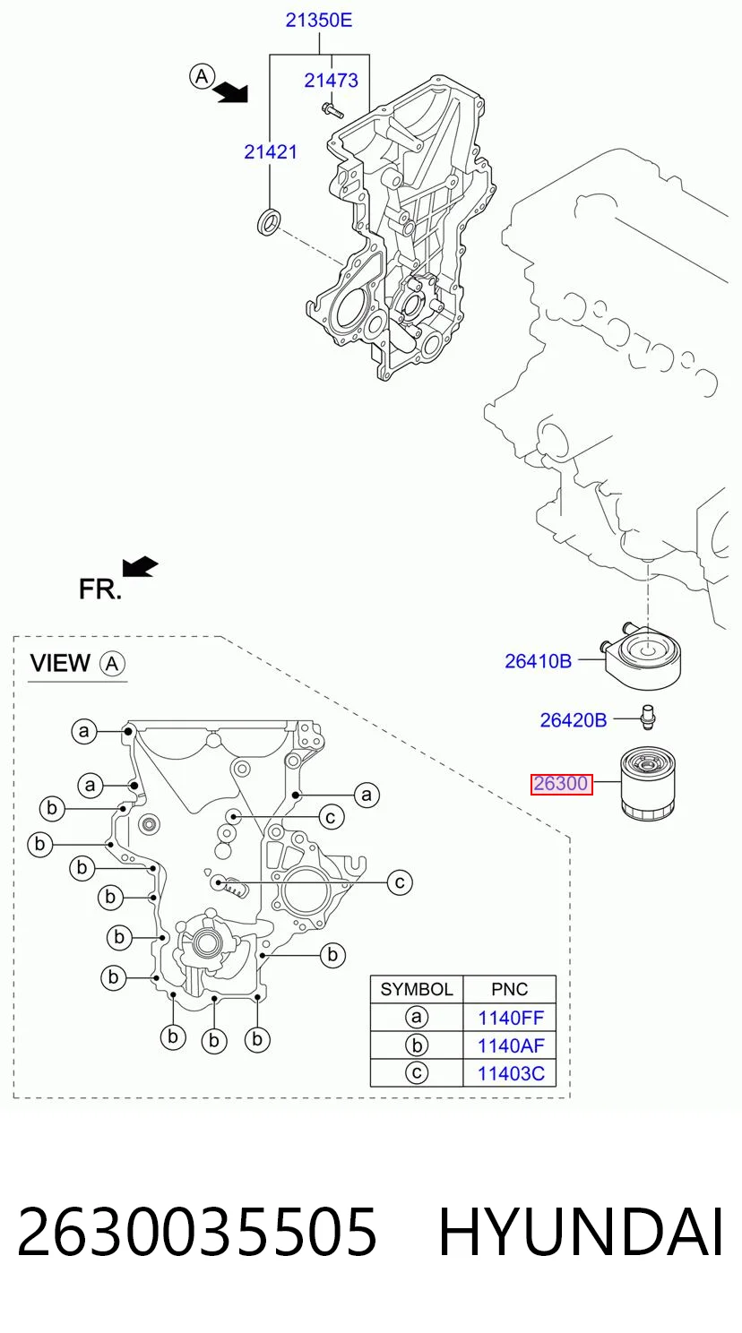 2630035505 Hyundai/Kia Filtr oleju