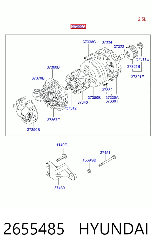 Alternator KIA Opirus 