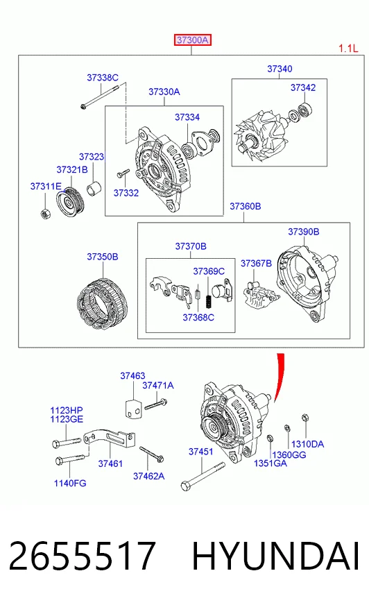 2655517 Hyundai/Kia Alternator