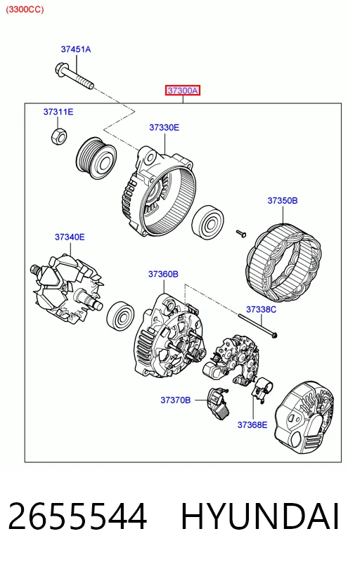 2655544 Hyundai/Kia Alternator