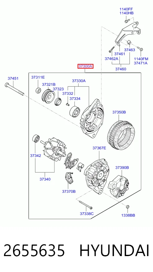 2655635 Hyundai/Kia Alternator
