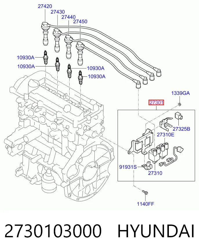 2730103000 Hyundai/Kia Cewka zapłonowa