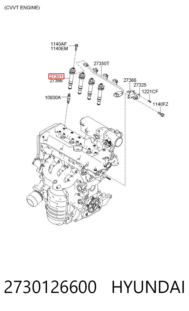 2730126600 Hyundai/Kia Cewka zapłonowa