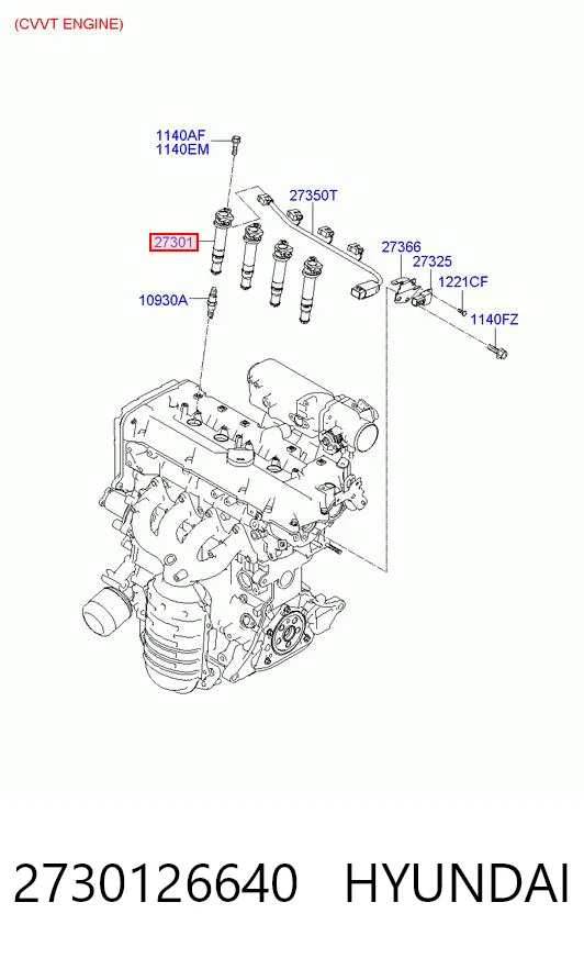 2730126640 Hyundai/Kia Cewka zapłonowa