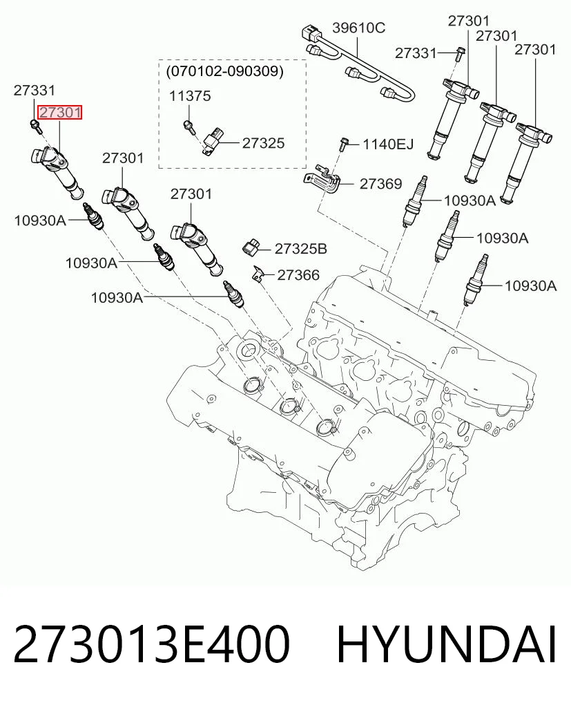 273013E400 Hyundai/Kia Cewka zapłonowa