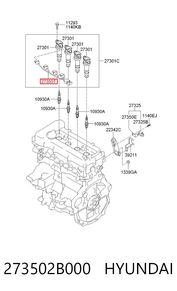 Zestaw przewodów wysokiego napięcia do Hyundai SOLARIS I SBR11