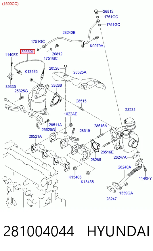 Sonda lambda, czujnik tlenu do Hyundai Santa Fe II CM