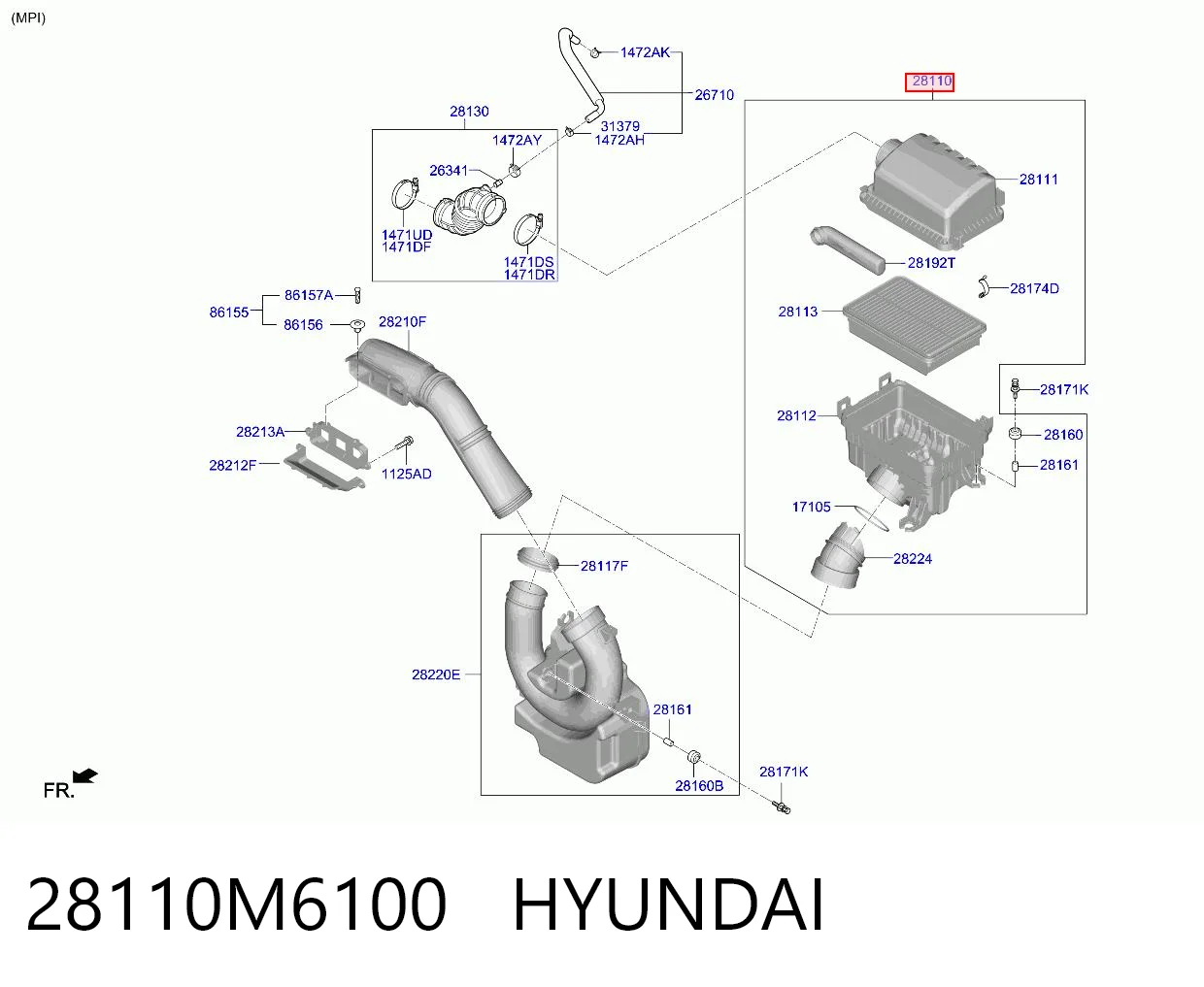 28110M6100 Hyundai/Kia