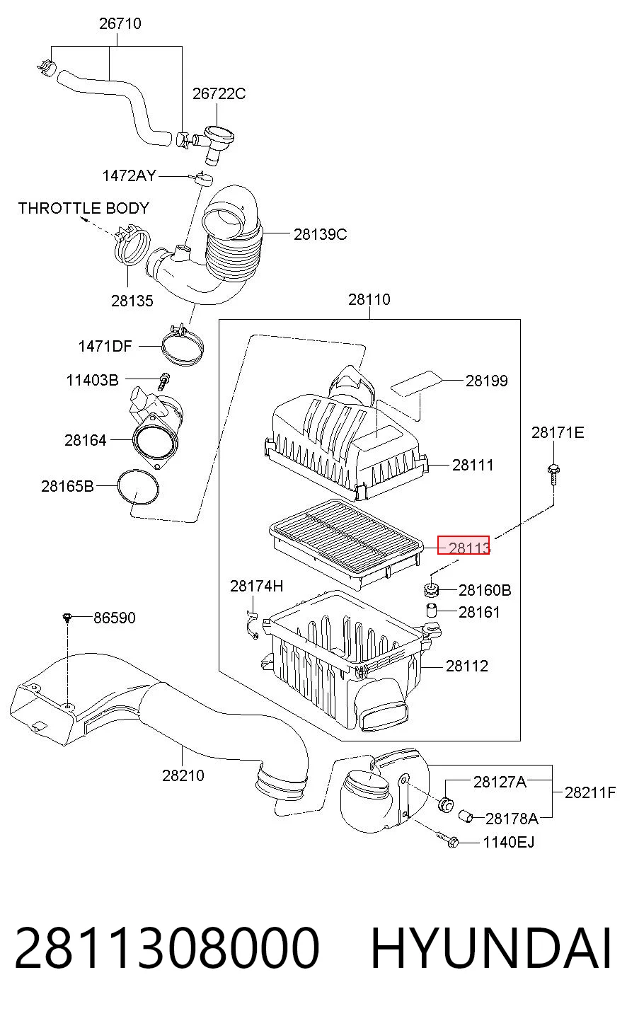 2811308000 Hyundai/Kia