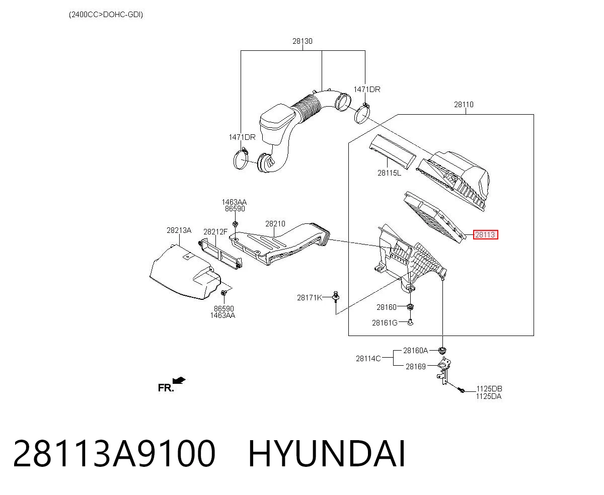 28113A9100 Hyundai/Kia Filtr powietrza