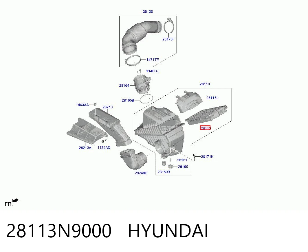 28113N9000 Hyundai/Kia Filtr powietrza