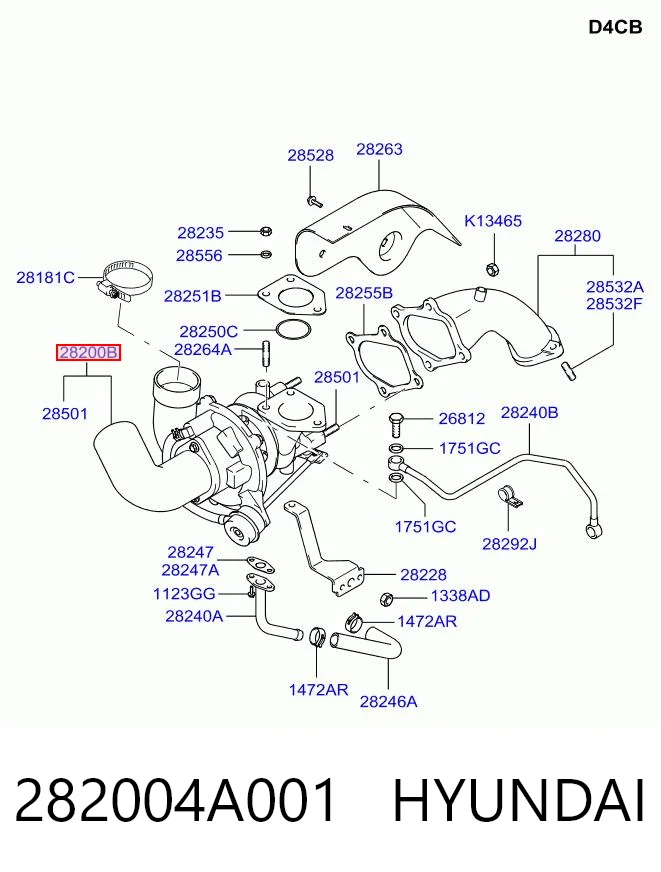 282004A001 Hyundai/Kia Turbina