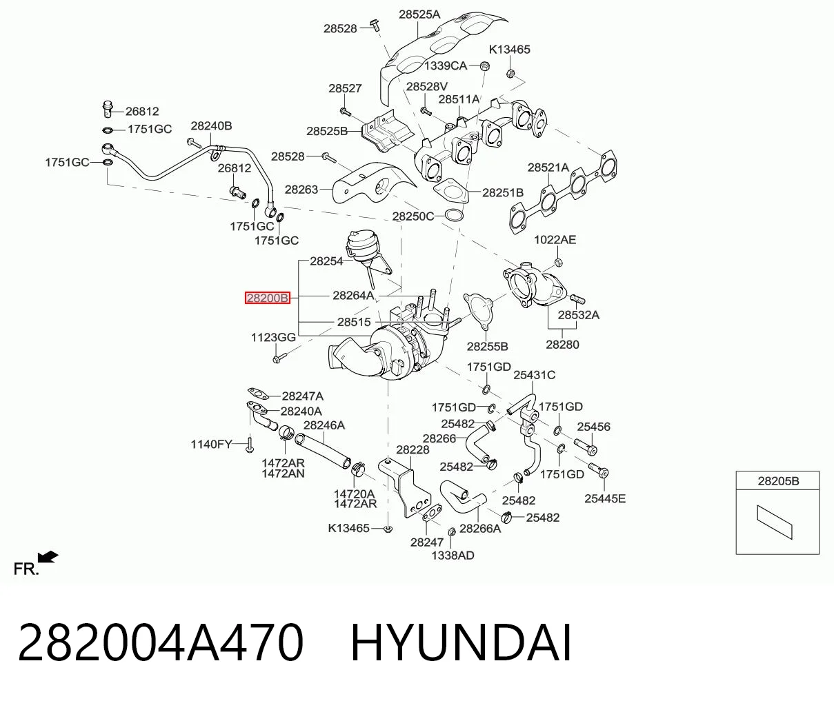 282004A470 Hyundai/Kia Turbina