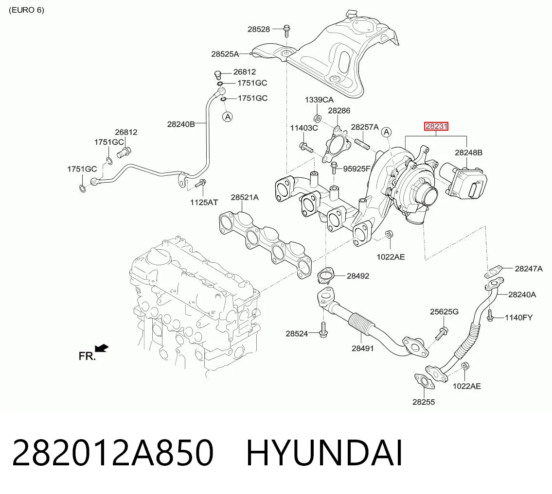 282012A850 Hyundai/Kia Turbina