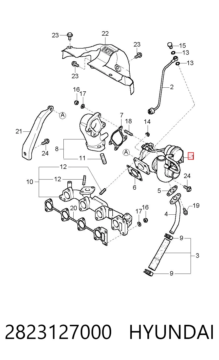 2823127000 Hyundai/Kia Turbina