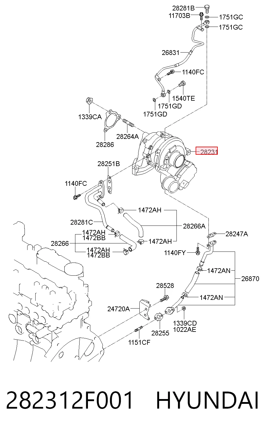 282312F001 Hyundai/Kia Turbina