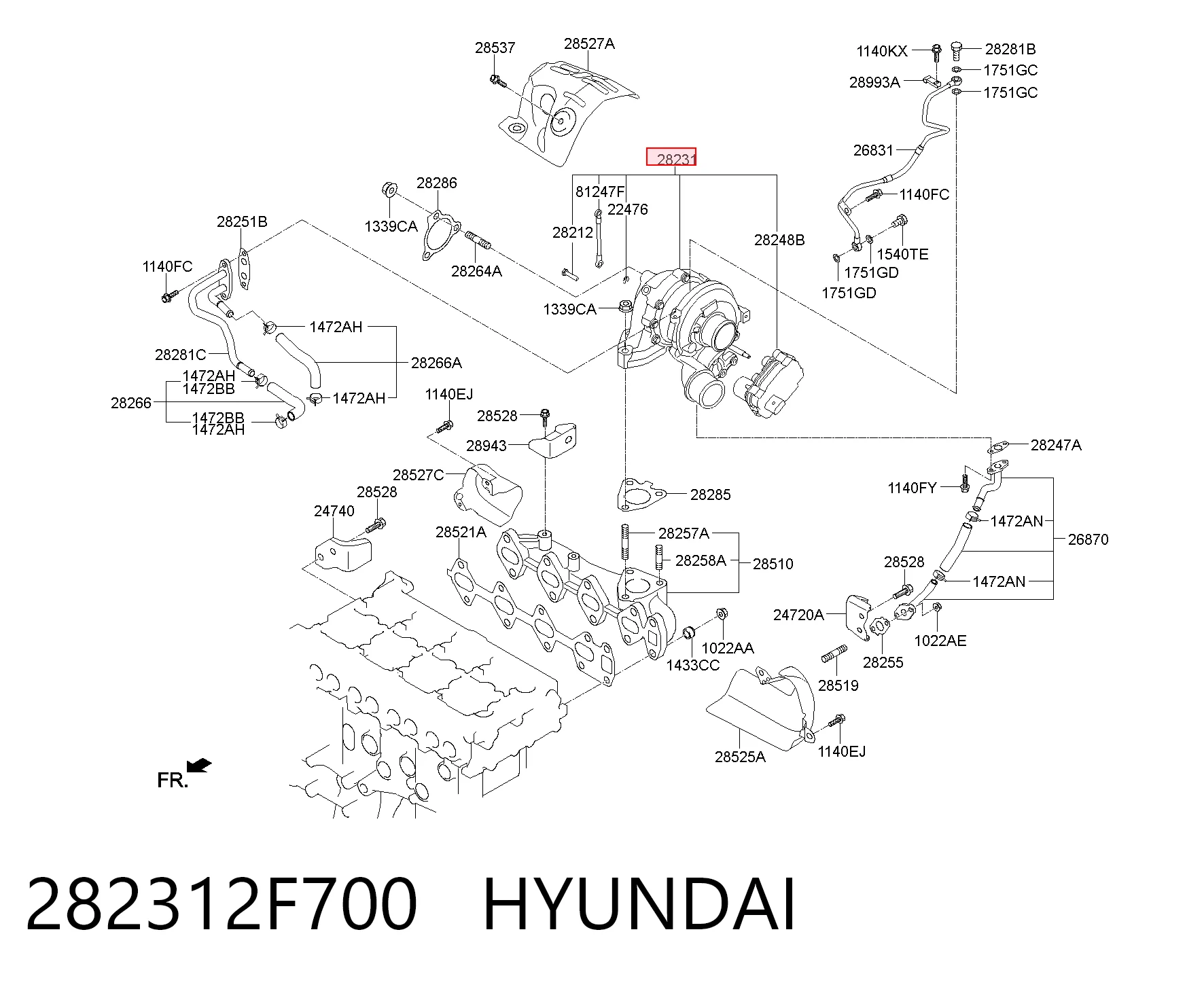 282312F700 Hyundai/Kia Turbina