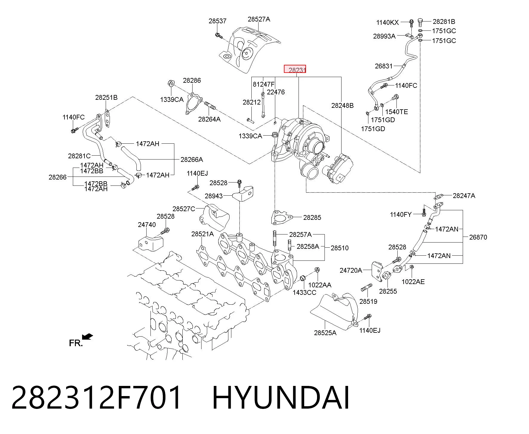 282312F701 Hyundai/Kia Turbina
