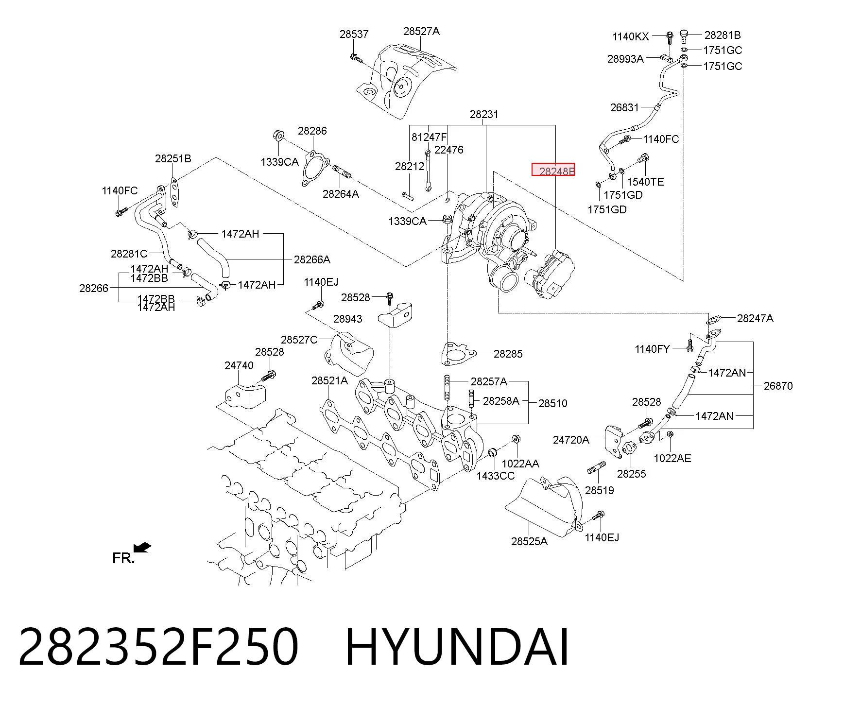 Zawór (aktuator) sterowania turbiną do Hyundai Tucson II TM