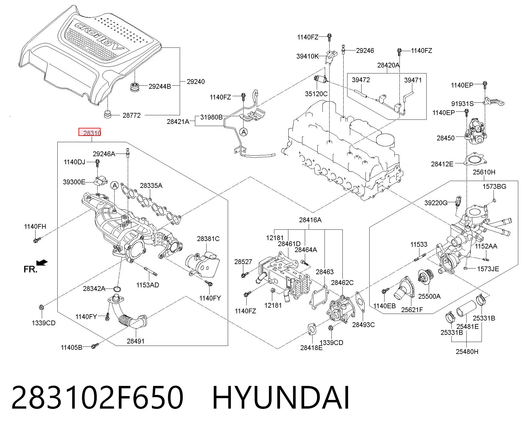 Kupić Kolektor ssący Hyundai Santa Fe IV TM, TMA w dobrej cenie