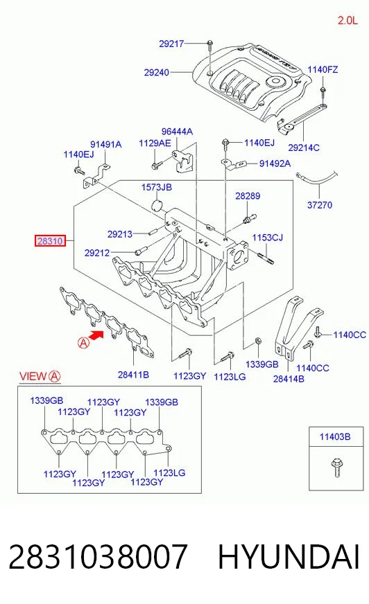 Kolektor ssący do Hyundai Sonata IV EU4
