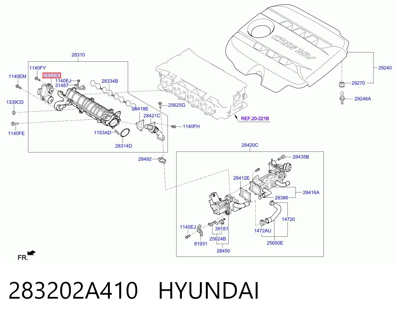 283202A410 Hyundai/Kia Komora wstępna (wirowa)