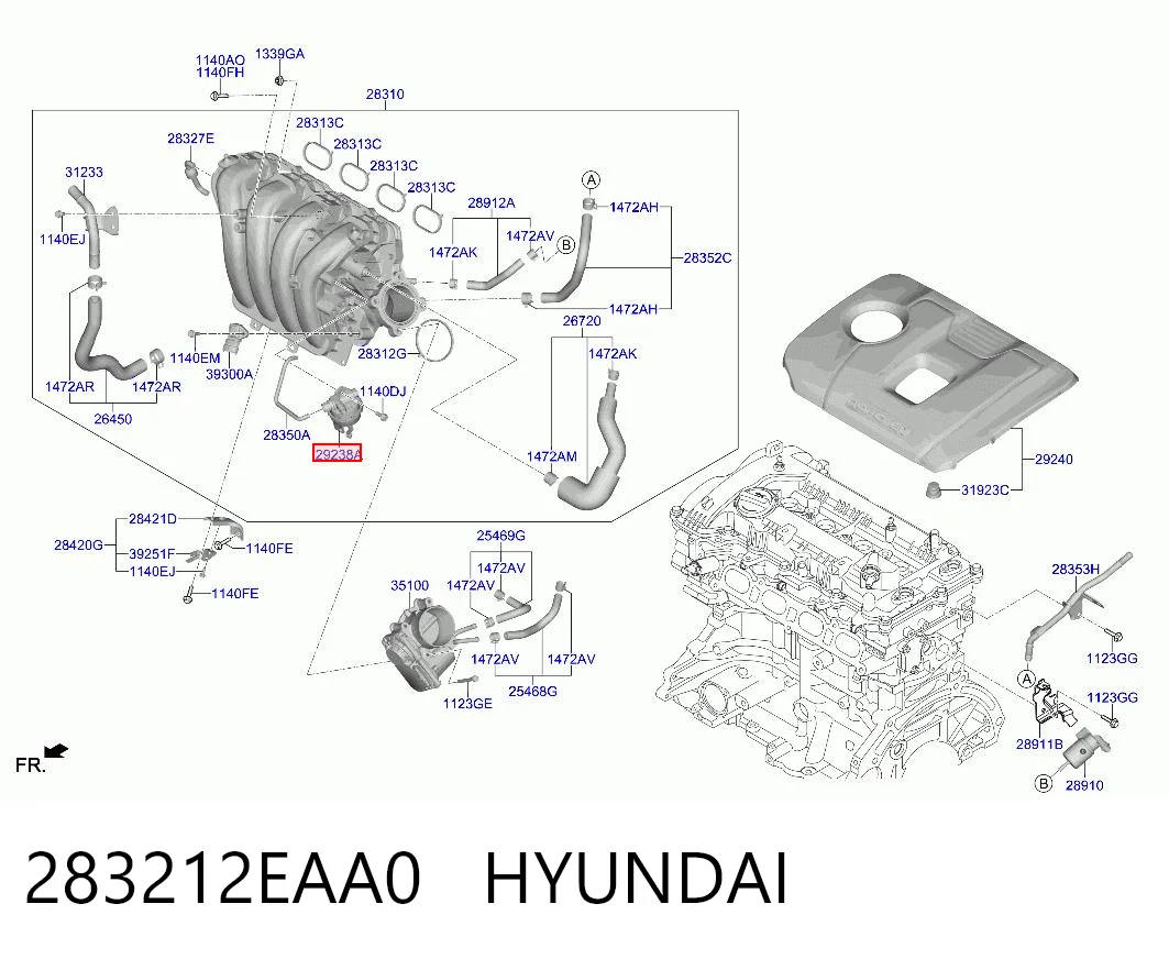 283212EAA0 Hyundai/Kia Aktuator klap kolektora ssącego