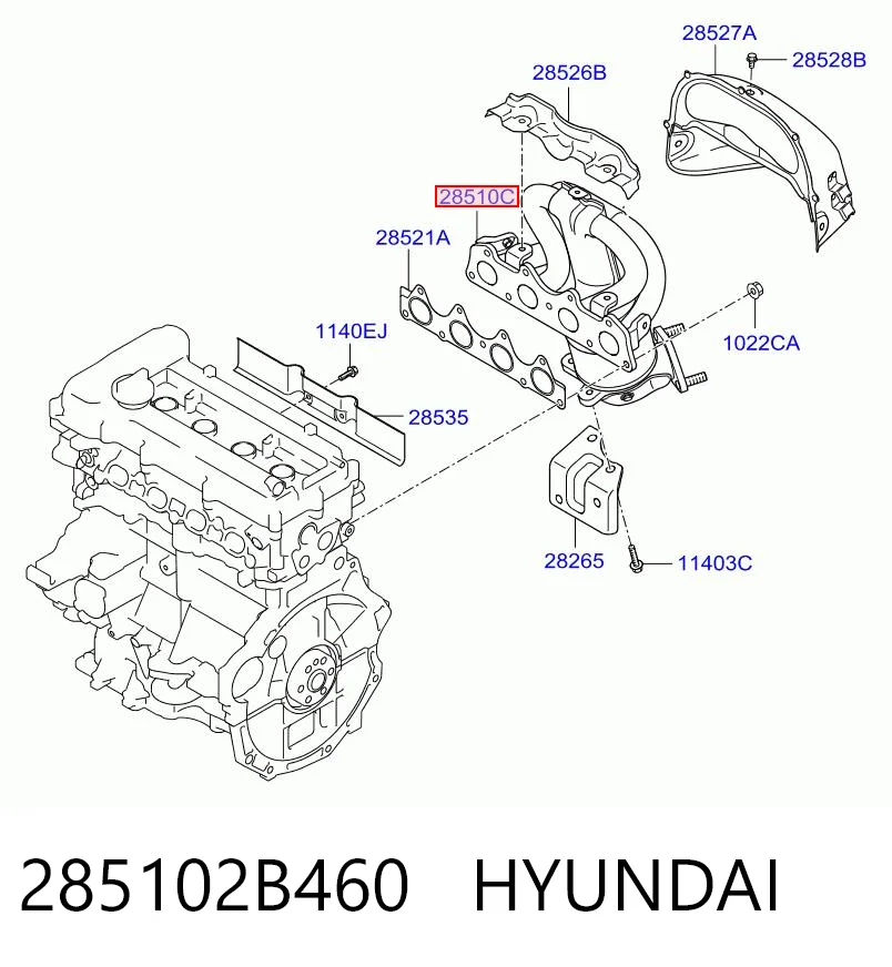 Kolektor wydechowy do KIA Carens II FG