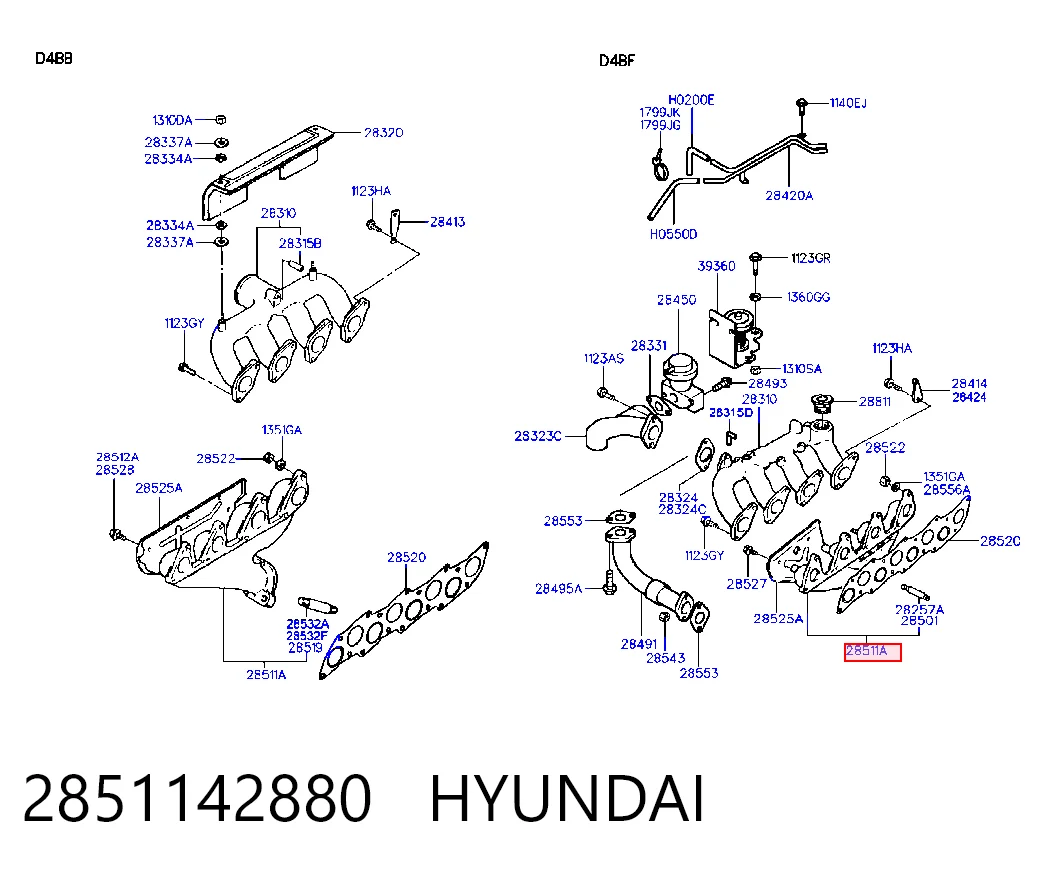 Kolektor wydechowy do Hyundai Galloper  JK