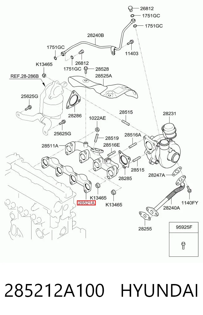 Uszczelka kolektora wydechowego Hyundai Matrix minivan (FC) (2001 - 2005) cena, od 7,07 USD